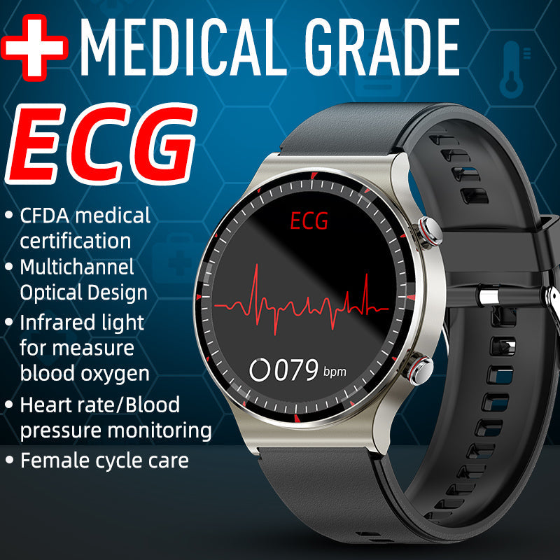 BEARSCOME BCG08 EKG Blutsauerstoff Herzfrequenz Gesundheitsüberwachung Smartwatch