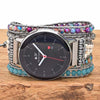 Imperial Stone Bead Hand-Woven Watch With Bohemian Style - Sapphire