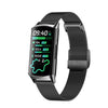 BEARSCOME HIGH-END AMOLED SCREEN  BLOOD OXYGEN BLOOD PRESSURE SLEEP MONITORING 100+ SPORTS MODES SMARTWATCH - Black steel